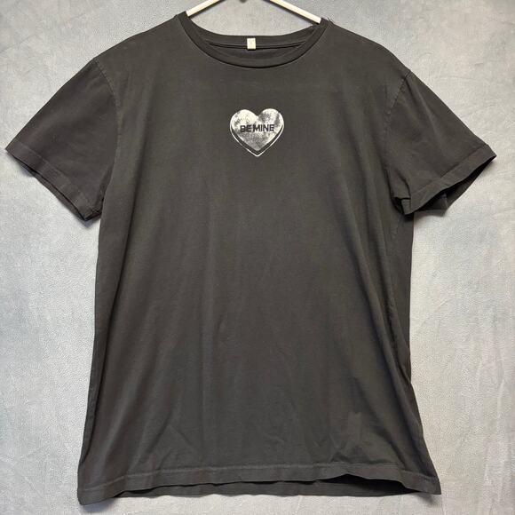 Be Mine Valentine Heart Candy Shirt Winn Cloding Fitted Love Sucks Center Logo - Picture 1 of 5